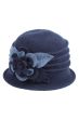 Myra Flower Bud Ribbed Cloche Hat | Wool Cloche Hats for Women