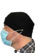 Face Mask Holder Button Beanie | Unisex Parkhurst Cotton Knit Cap