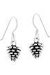 Sterling Silver Oxidized Pinecone Dangle Earrings