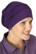 cotton slouchy cap in purple for hair loss