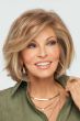 Raquel Welch in a past the chin light auburn lace front bob wig