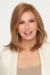 Raquel Welch in a past the shoulders straight ginger blonde lace front wig with layers