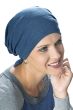 scarf beanie for chemo patients in denim color