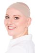 Bald woman in scarf gripper headband to wear under head scarves