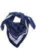 100% Silk Square Scarf | Navy Ditsy