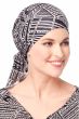 Slip-On Slinky Headwrap Pre-Tied Scarf | Neutral Tribal