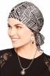 Slip-On Slinky Headwrap Pre-Tied Scarf | Neutral Tribal
