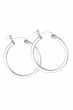 Classic Sterling Silver 1.5" Hoop Earrings
