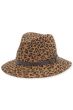 Stacy Leopard Print Buckle Fedora | Fashionable Fedora Hats for Women