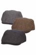 Mens' flat caps or driver hats in wool tweed