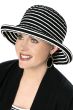 contrast ribbon braid sun hat for women with cancer, chemo or alopecia hair loss