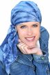 Cotton Batik and Tie Dye Head Scarf with Coordinating Scrunchie