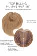 Top Billing 16" Hair Topper by Raquel Welch | Human Hair, Lace Front, Monofilament Top