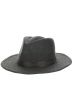 Grey wool felt men's outback hat with shapeable brim