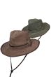 Men's brimmed outdoor hats with drawstrings in outback style