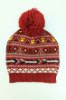 Petite Women's Beanie Hat | Western Motif Fair Isle Knit Beanie Hat