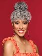 Bombshell Bun and Bang Hairpiece by Kim Kimble | Drawstring Bun, Clip In Bang