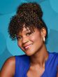 Bombshell Bun and Bang Hairpiece by Kim Kimble | Drawstring Bun, Clip In Bang