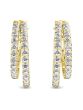 Corina Double Row 20mm Hoop Earrings by Cate & Chloe | 18K Gold Plated, Swarovski Crystals