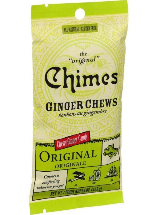 Chimes All Natural Ginger Chews Candy Package