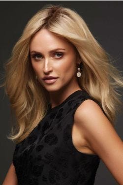 Angie by Jon Renau Wigs - Human Hair &amp; Monofilament, Lace Front Wig | 22F16S8 - Venice Blonde | 22F16S8 | Venice Blonde