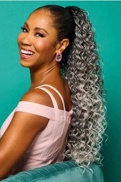 27 Inch Glam Curls Pony by Kim Kimble | Drawstring Ponytail Wrap