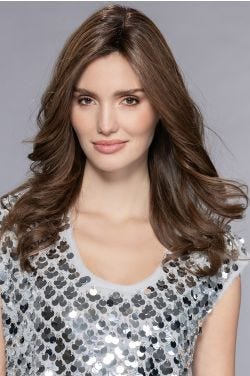 Long heat friendly partial hair topper