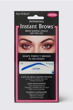 Arched shape peel and stick eyebrow stencils