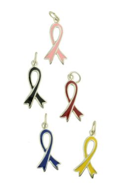 cancer awareness ribbon charms