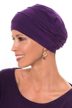 Hat for Large Heads | Cardani® Viscose from Bamboo Large Comfort Cap Turban | Day or Sleep Cap