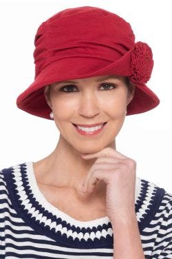 Clara Flapper Hat | Cardani 100% Cotton Hat with Bamboo Lining | UPF 50+ Sun Protection