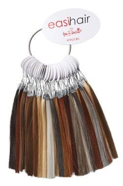 Metal ring with all available color swatches in the Jon Renau Easihair Synthetic wig collection