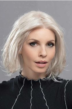 Elegance Wig by Ellen Wille | Human Hair/ Synthetic Blend, Lace Front, Double Monofilament -Nature White Mix