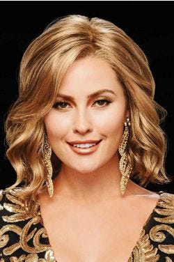 Average/Large Soft and Subtle Wig by Eva Gabor | Lace Front, Monofilament Part | GL14-16 | Honey Toast