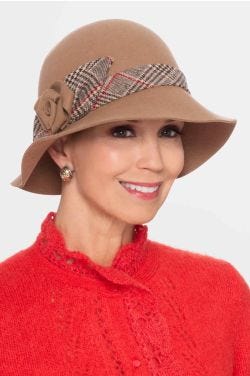 Ginger Rose Wool Felt Bucket Hat  | Wool Felt Bucket Hats for Women