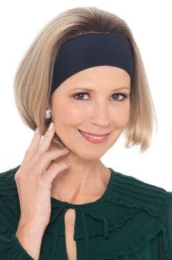 Hannah by Cardani | Bob Cut Headband Wig-15R | Shaded Blonde