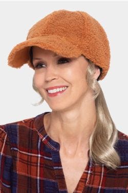 Heidi Berber Plush Baseball Cap | Trendy Baseball Caps for Women