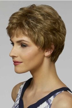 Monica by Henry Margu Wigs - Monofilament, Lace Front Wig | 12H - GOLDEN BRN. / LT. GOLD BLONDE HIGHLIGHTS