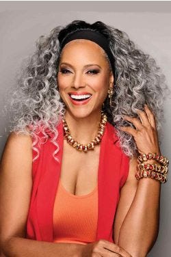 26 Inch Long Curled Headband 3/4 Cap by Kim Kimble | Heat Resistant