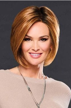 Bouidoir Glam Wig by Raquel Welch | Hand Tied, Lace Front, Mono Part -RL29/33SS - Shaded Iced Pumpkin Spice | RL29/33SS | Shaded Iced Pumpkin Spice