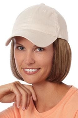 Baseball Cap with Hair: 8230 Shorty Hat Beige