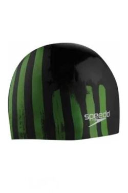 Speedo Flag Stripe Silicone Swim Cap