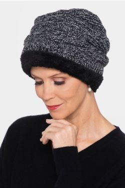 Starla Faux Fur Lined Beanie Hat | Winter Beanies for Women
