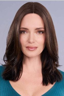 Top Trend Lace HD Straight 14 Inch Hair Topper by Jon Renau | Heat Resistant, Monofilament Top 