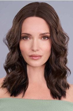 Top Trend Lace HD Wavy 14 Inch Hair Topper by Jon Renau | Heat Resistant, Lace Front, Double Monofilament 