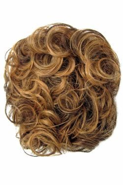 Image of a curly light auburn wiglet for hair loss