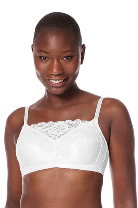 Isabel Wire-Free Mastectomy Bra by Amoena | Pocketed Lace Bra with Camisole Coverage