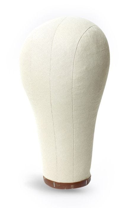 Professional Long Neck Canvas Wig Block Head for Styling