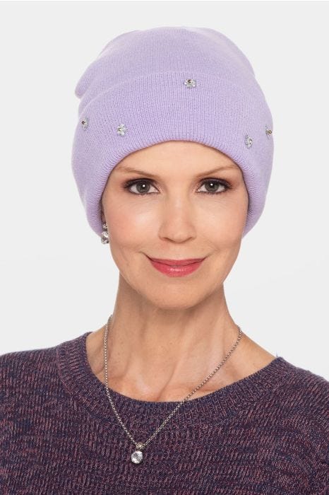 Christine Shimmer Flower Beanie Hat | Cute Winter Beanie Hats for Women