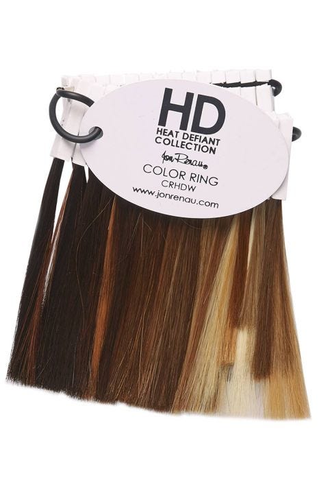 Rubber ring with all available color swatches in the Jon Renau Easihair heat defiant wig collection